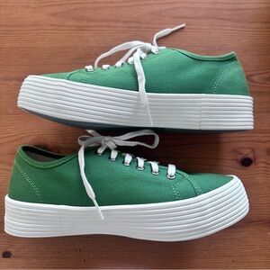 Brand new platform Monterey Canvas sneaker by SeaVees in Cactus Green size 7